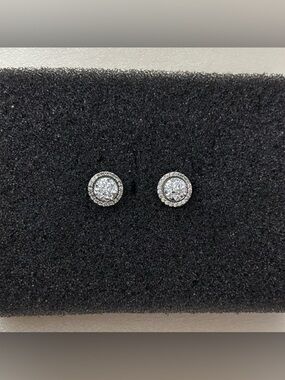 8mm CZ Stud Earrings for Men Women Streetwear Punk Hip Hop Unisex Earrings